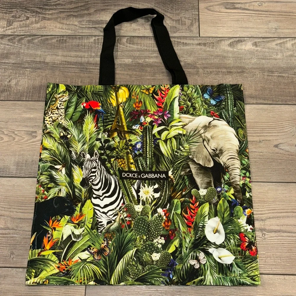 Dolce & Gabbana Multicolor Jungle Print Tote - Picture 2 of 14